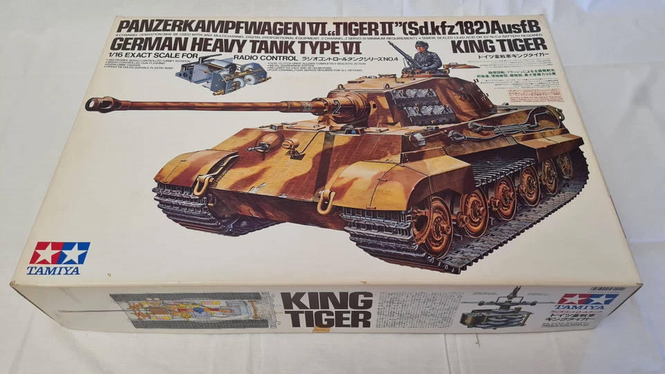 Tamiya KING TIGER Type VI 1:16 RC 1981 articolo 56004 New boxed rare - Immagine 2 di 4