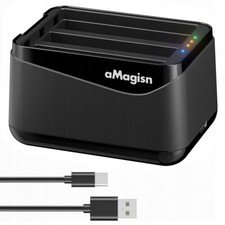 3-Slot Battery Fast Charging Hub For Insta360 X5 Type-C SD Card Battery Storage