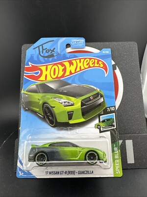 Hot Wheels Speed Blur '17 Nissan GT-R (R35) Guaczilla 7/10 Green 61/250 T Fox