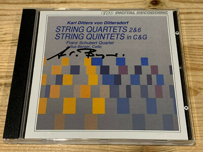 Signed by JULIUS BERGER Dittersdorf String Quintets Schubert Quartet CD Signiert