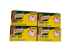 Pack of 4 - Knorr Beef Flavor Bouillon Cube 2.2 oz x 6 Cubes 