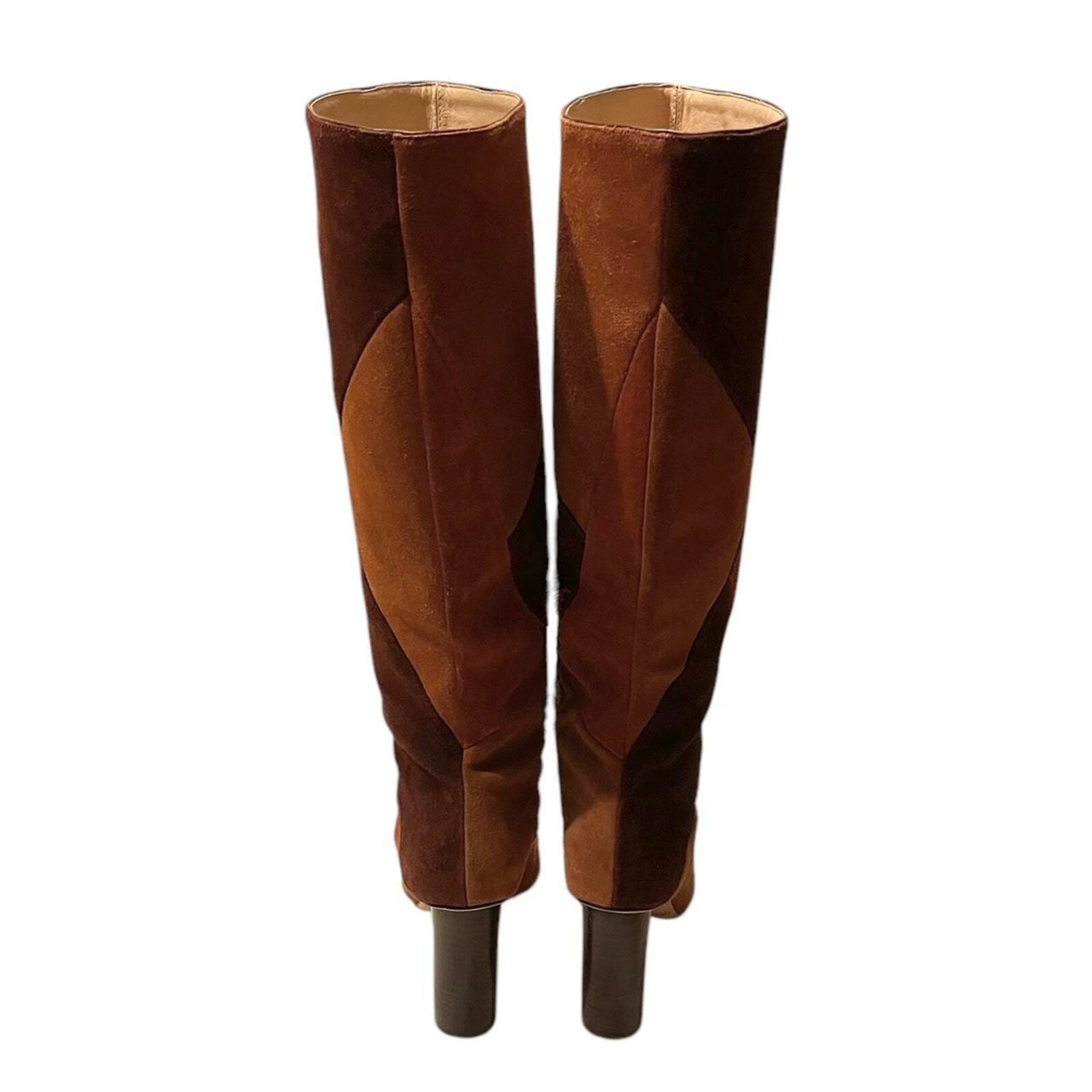 Ulla Johnson Jerri cowhide suede patchwork  knee … - image 3