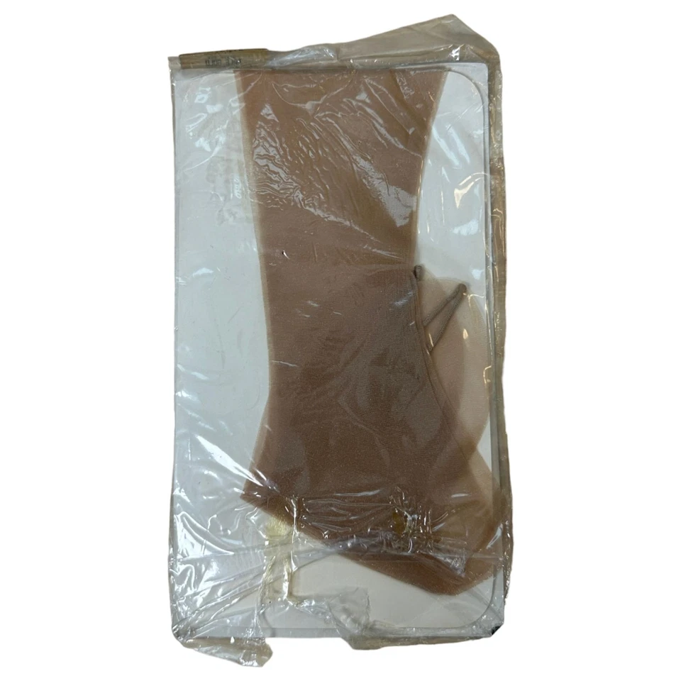 Givenchy Vintage 1986 Body Gleamers Joelho Alto 259 Ouro Pálido Tamanho Único NOVO  - Imagem 2 de 4