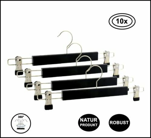 Schwarze Kleiderbügel aus Holz