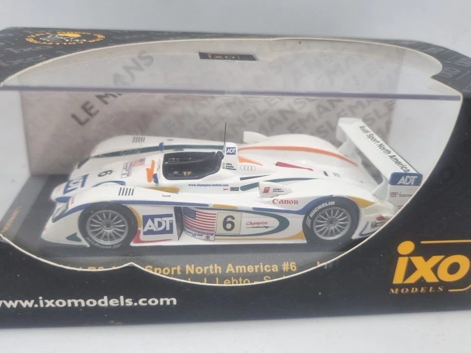 IXO 1:43 LMM050 Audi R8 Audi Sport North America #6 Le Mans 2003 modelo diecast Foto 2 de 4