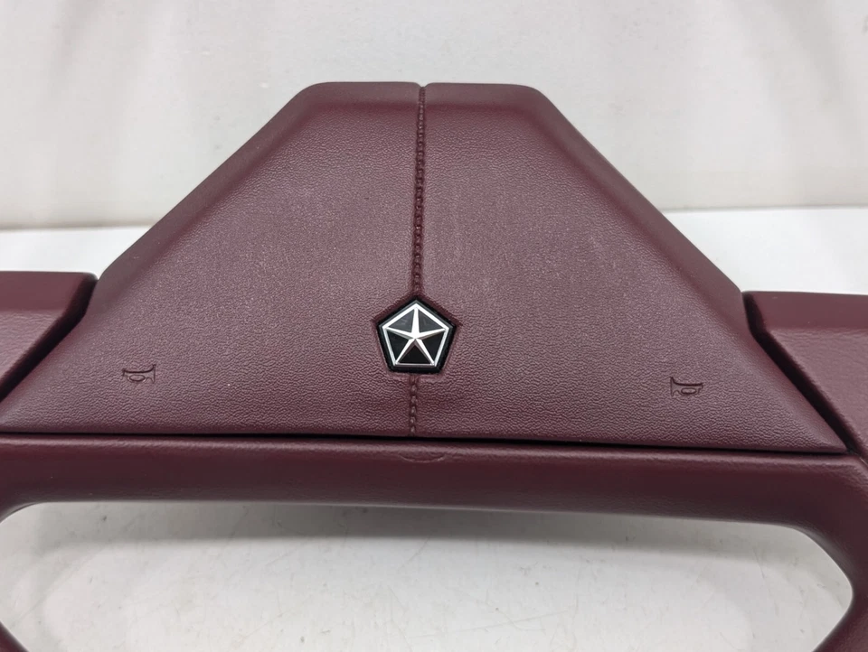 1988 Dodge Grand Caravan Red Steering Wheel & Horn Pad Button 2-spoke original - Image 3 of 4
