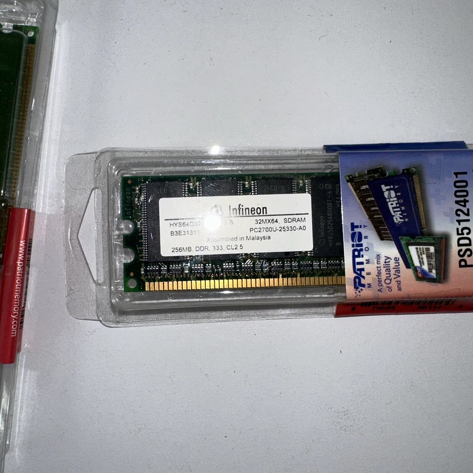 Lot  of 2 NEW Patriot Memory (2 x 512MB) PSD5122661H ( RAM) Memory Sealed - Image 3 of 4