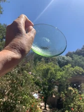 Fire and Light  - Celery Green  Dipping Dish 4" New