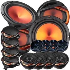 4x STX 1300W 6.5-Inch 2-Way Car Audio Component Speakers System - 2 Pairs