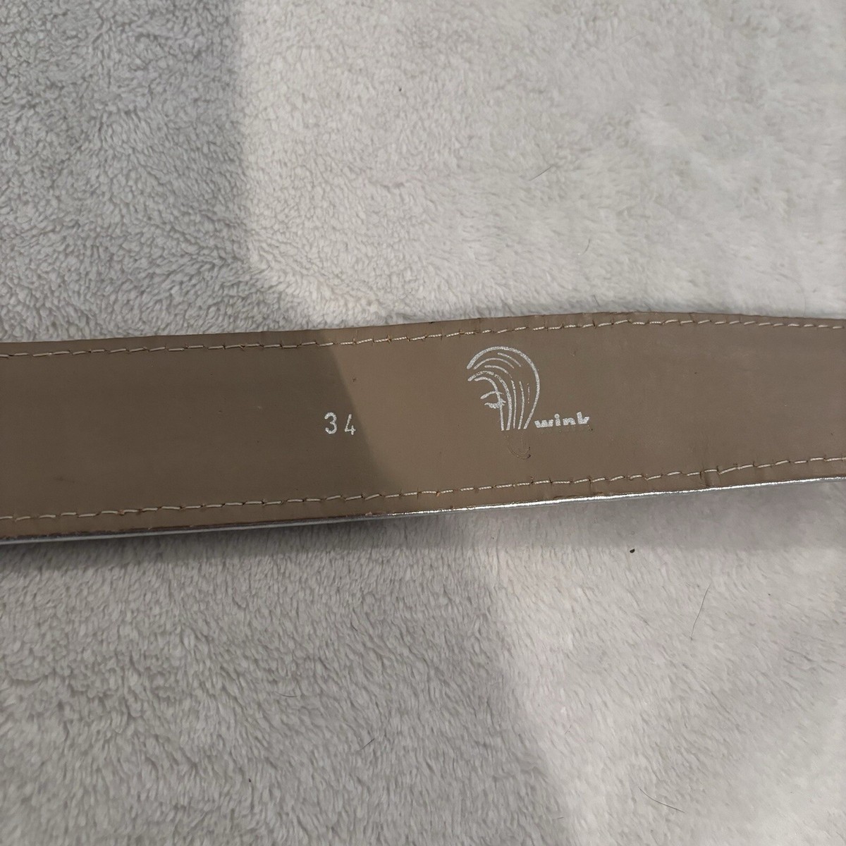 y2k Wink Belt Rhinestone Faux Fur Sz 34 | eBay