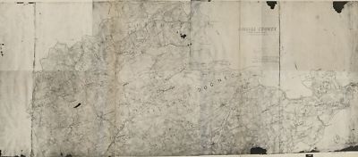 10'' x 24'' Map Of Amelia County Virginia Landowners Real Property