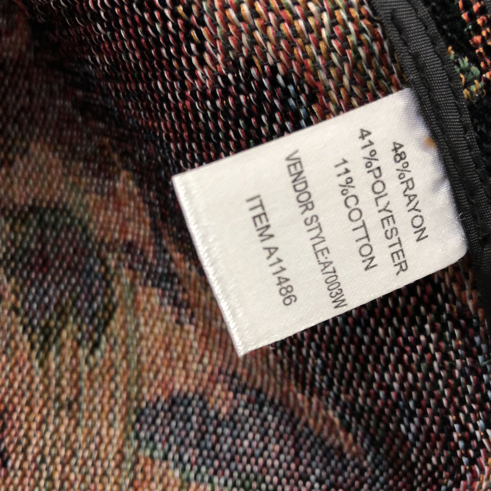 Appleseeds Women’s Floral Tapestry Jacket Size 24W Nehru Stand Up