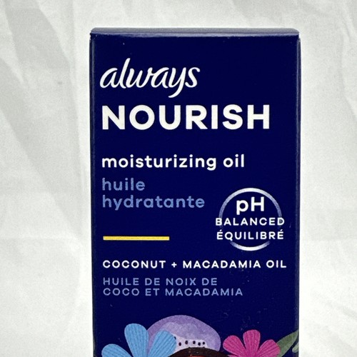 Always Nourish Moisturizing Oil For Intimate Skin Coconut Macadamia Oil 1 OZ NEW - Picture 15 of 17
