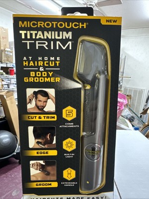 Microtouch Titanium TRIM Lighted Hair Cutting Tool and Body Groomer Cordless