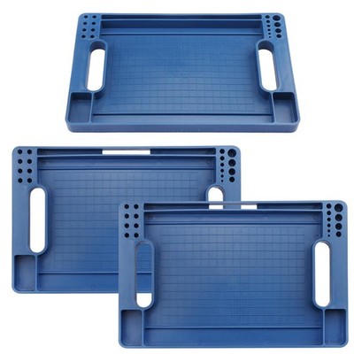 GENHAKON 3 Pieces, Flexible Tool Tray, Rubber Tool Mat Trays, Non-Slip Tool O...
