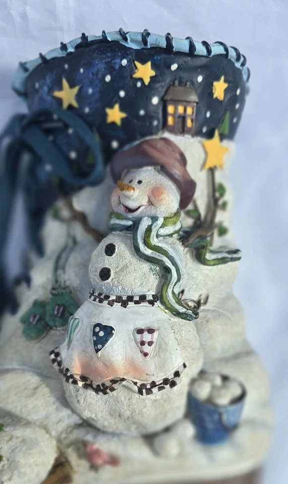 Vintage Pair 2 Wall DECOR ICE SKATES Winter 3D Snowman Polar Bear Resin Planter - Image 2 of 4