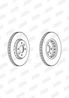2X Bremsscheibe Coat+ Jurid 562959JC JC Schachtel FüR Renault Megane 2 KM0 BM0 1