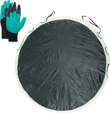 Katai Pop-Up Leaf Collector Dustpan Lawn&Garden Tarp Sweeper Easy Yard Cleanup