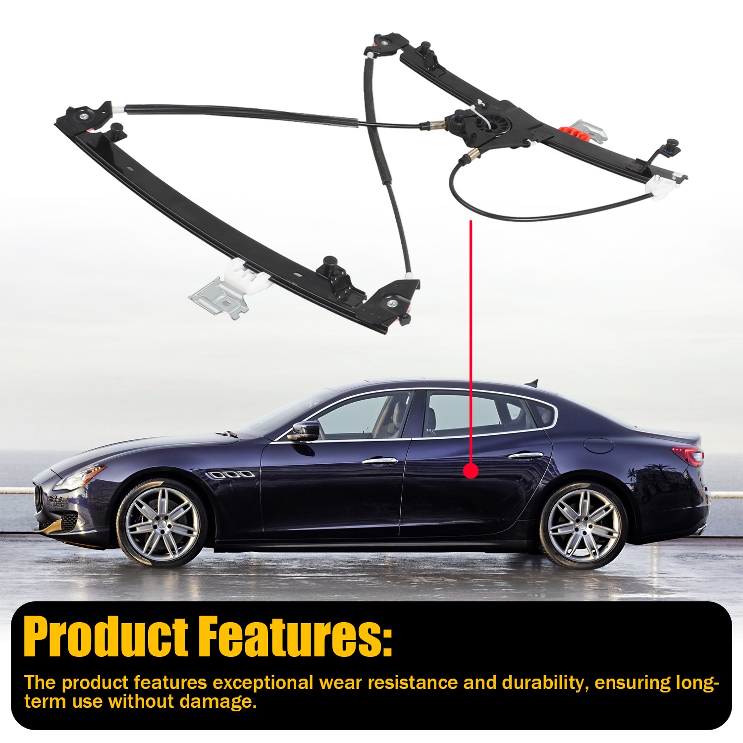 Maserati Quattroporte 2003-2013 REAR+LEFT Window regulator P/N 84934500
