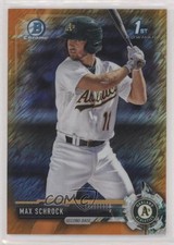 2017 Bowman Chrome Prospects Orange Shimmer Refractor 5/25 Max Schrock 1u4