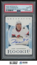 2022-23 Upper Deck Artifacts Roman # Rookie Auto Jake Sanderson PSA 10 #VIII