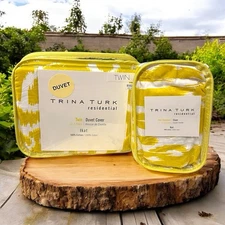 Trina Turk Residential Twin Ikat Duvet Cover & Sham Set NWT