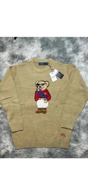 Ralph Lauren Bear Pullover - Größe M Neu Wolle 