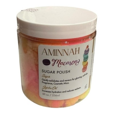 Aminnah  Macaron  Sugar Polish Scrub   8oz New Sealed Skincare Limited Edition
