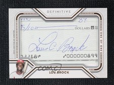 2022 Topps Definitive Collection Cut Signatures 1/1 Lou Brock Auto HOF 07o4