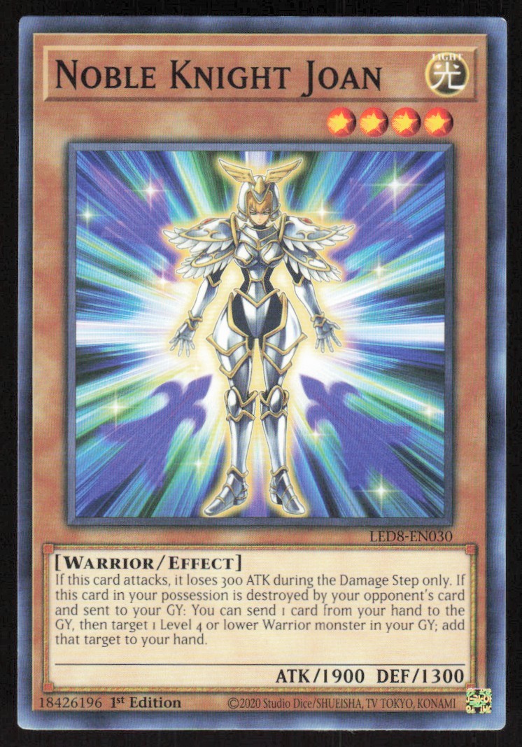 2020 Yugioh 1st Edition Noble Knight Joan