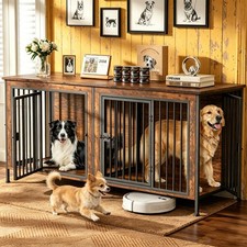 2 Dog Crate Furniture for 2 Dogs,Heavy Duty Double Dog Crates for S/M/L TV Stand