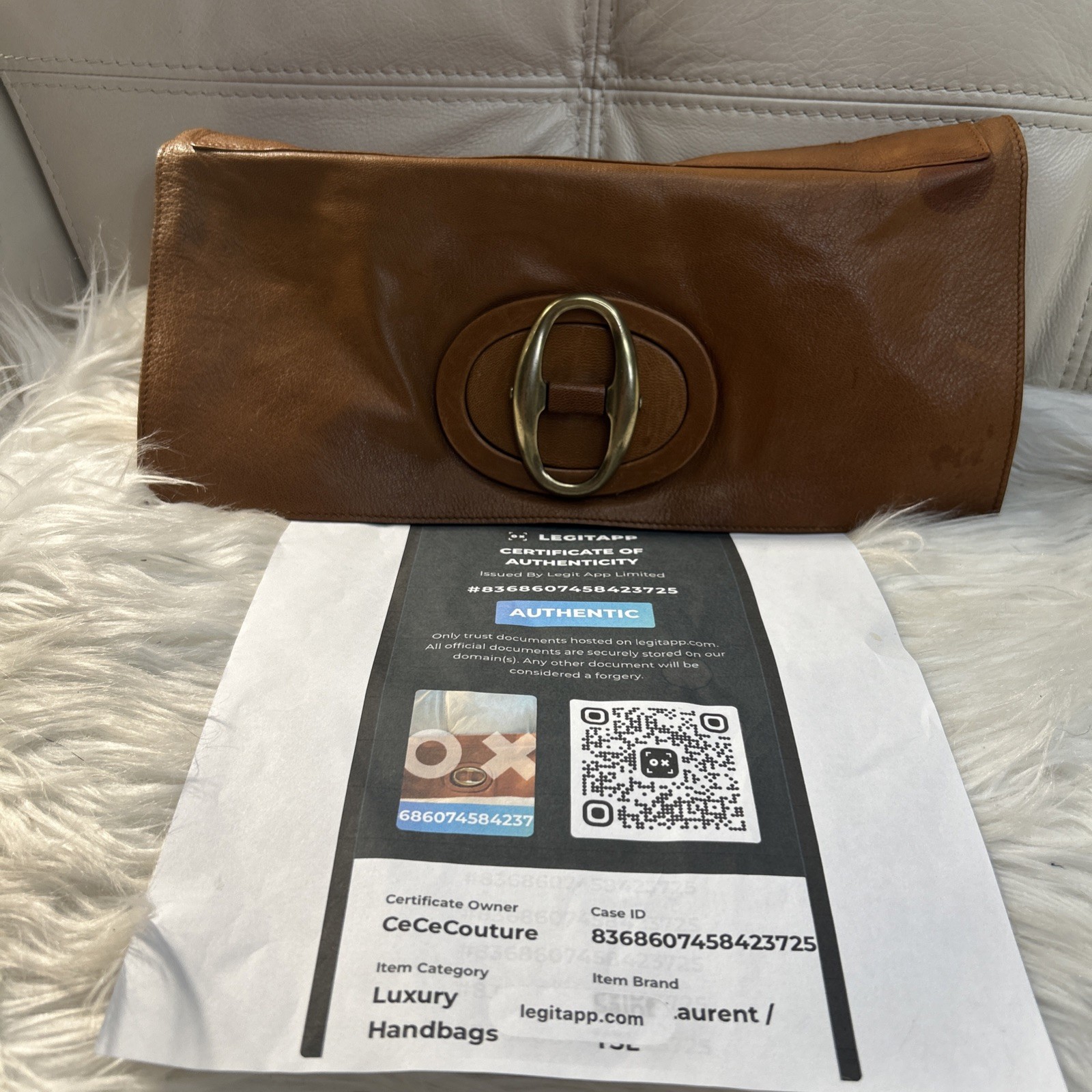 Yves Saint Laurent Bag Certificate Of Authent Clu… - image 3