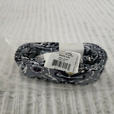 Vera Bradley Wide Lanyard Plaza Tile Blue Gray Floral ID Key Holder 28456-X40