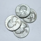 WASHINGTON SILVER QUARTERS LOT OF 4, 90% SILVER CIRCULATED COINS FREE SHIP #9025