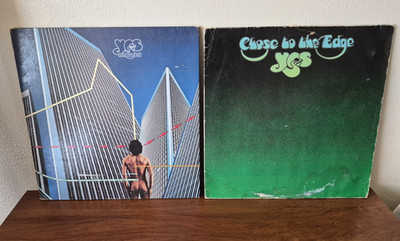 Yes Two Record Lot Featuring: Closer to the Edge (German) & Going for the One