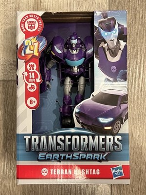 TERRAN HASHTAG - Transformers: Earthspark Hasbro Action Figure 2 in 1 New in Box