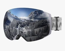 OutdoorMaster Ski Goggles PRO - Frameless, Interchangeable Lens 100% UV400