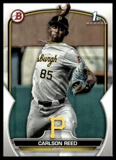 CARLSON REED 2023 BOWMAN DRAFT RC PITTSBURGH PIRATES #BD-11 1ST BOWMAN