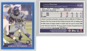2009 Topps Chrome Blue Refractor Adrian Peterson #TC28