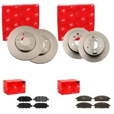 TRW BREMSSCHEIBEN + BELÄGE VORNE + HINTEN passend für NISSAN X-TRAIL T30