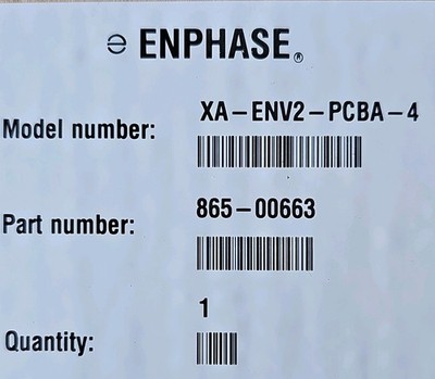 Enphase XA-ENV2-PCBA-4 Circuit Board Green PCB Assembly Part Number 865-00663