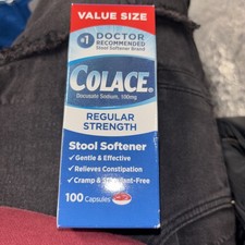 Colace REGULAR Stool Softener 100mg Docusate Sodium 100 Cap Exp: 12/27