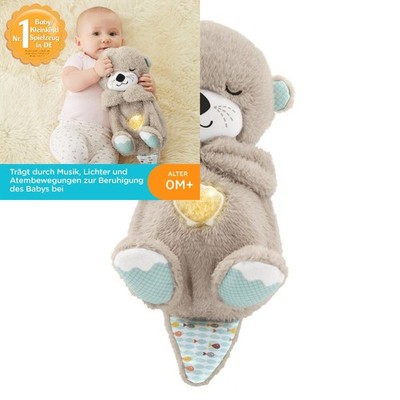 Fisher-Price Schlummer Otter Kuscheltier mit Atembewegung und Musik, Baby... 