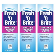 Fresh 'n Brite Denture Cleaning Paste, 3.8 Ounce Pack of 3