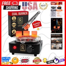 Hookah Coal Burner 500W with Grid - Coal Burner for Hooka Cubes Black Heat Ho...