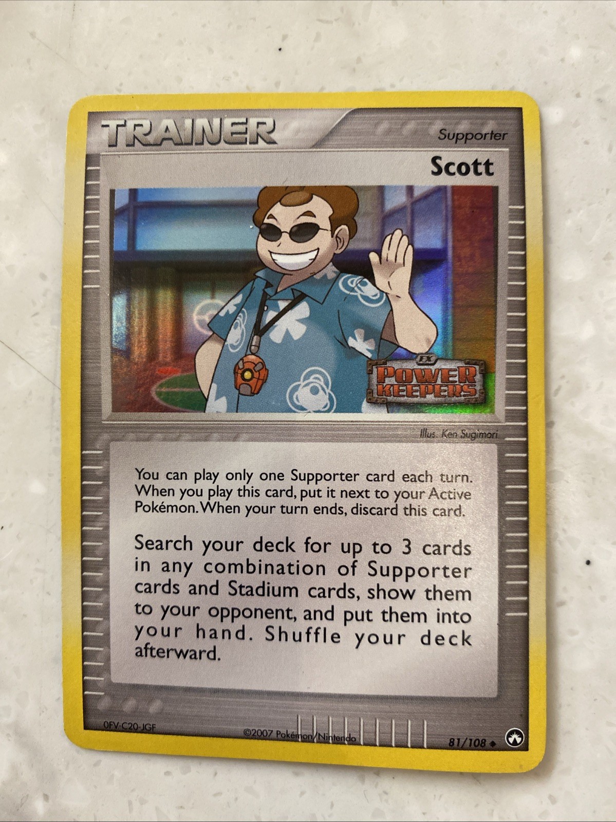 Pokemon Card TCG Scott 81/108 Uncommon Reverse Holo Near Mint Ex Power Keepers