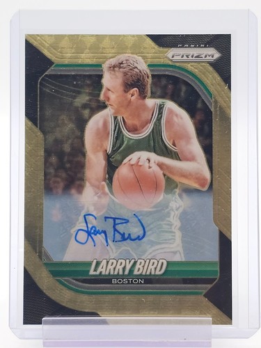 LARRY BIRD 2025-26 PANINI PRIZM BASKETBALL GOLD VINYL AUTO /5 #141 CELTICS Q0154