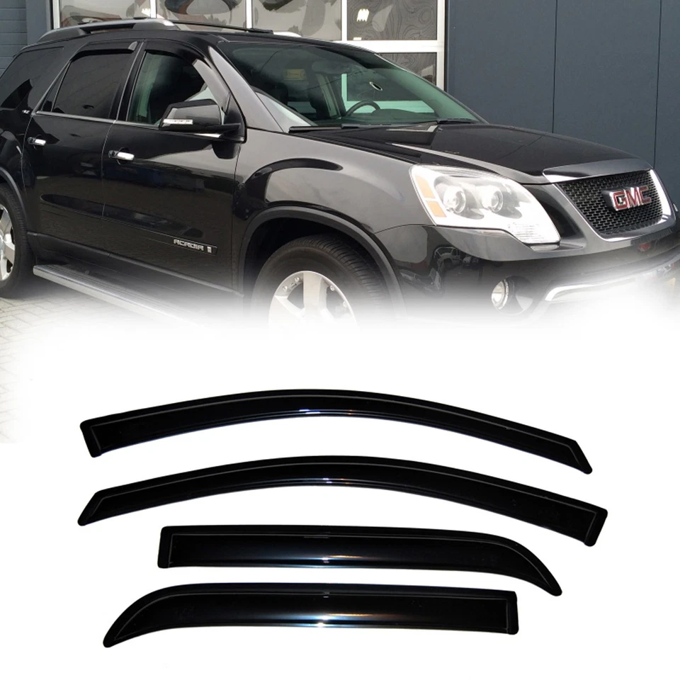 Visera de ventana de canal de salida 4 piezas para GMC Acadia 2007-2016 Saturn Outlook 2007-2010 Foto 2 de 4