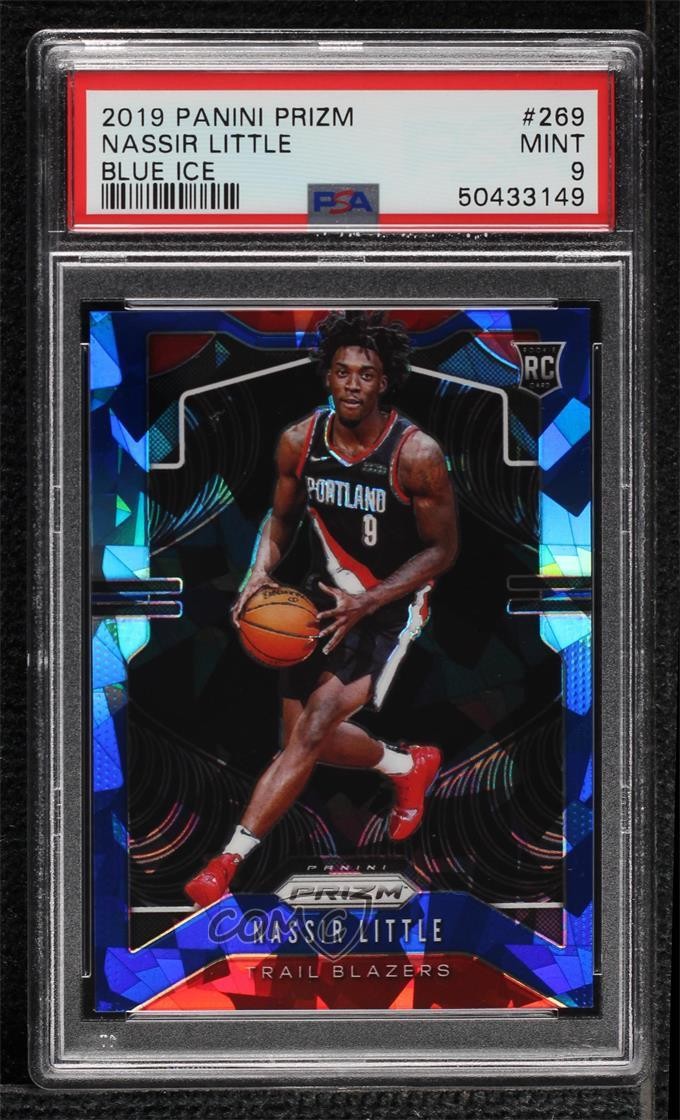 2019-20 Panini Prizm Blue Ice /99 Nassir Little #269 PSA 9 MINT Rookie RC