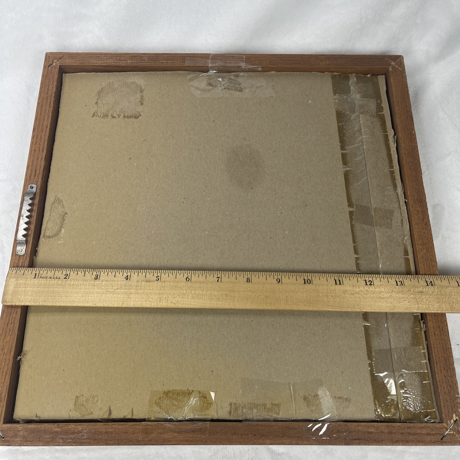 Bless This House O Lord We Pray Framed Cross-Stitch Cottage Sheep Scene 14.25"